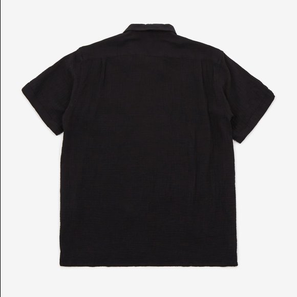 ENGINEERED GARMENTS Black Short Sleeve Camp Shirt Made in The USA S - Picture 7 of 14